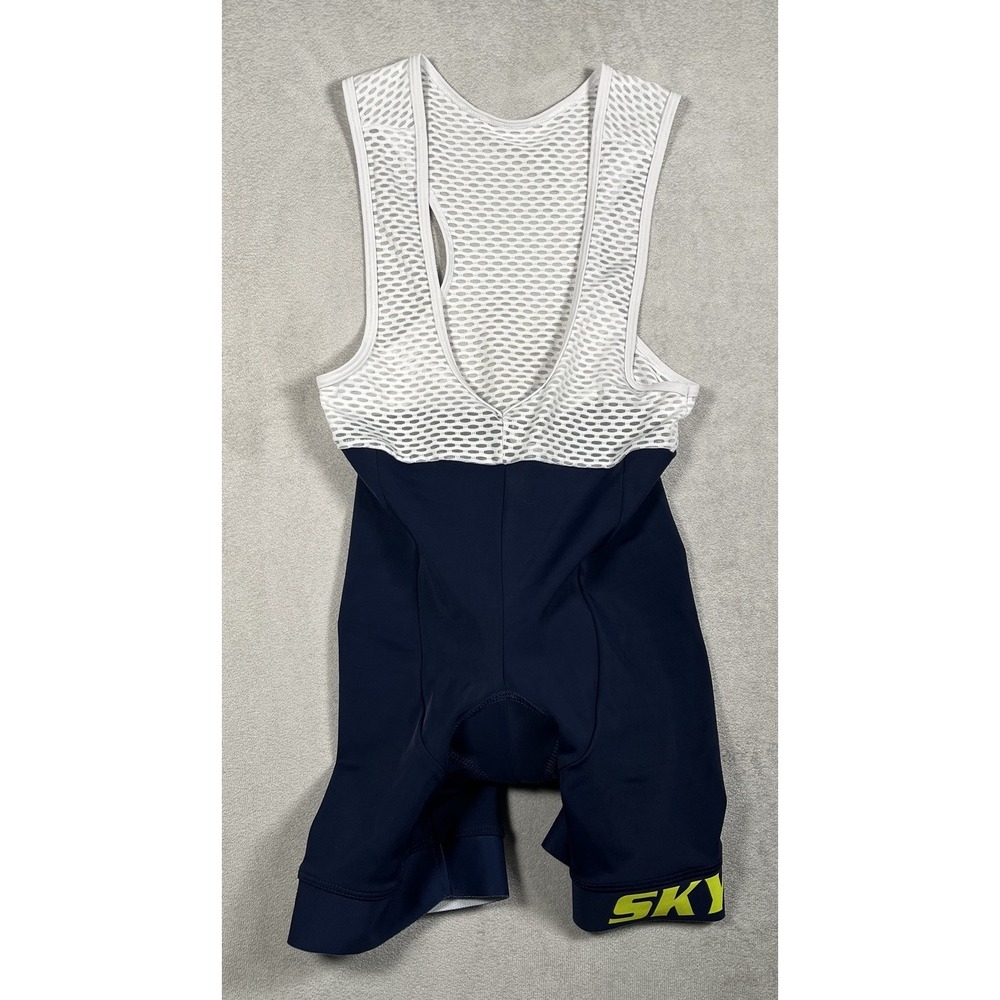 DNA Cycling Mens Medium Skyline Bib Shorts Navy Blue Padded  Made in Italy